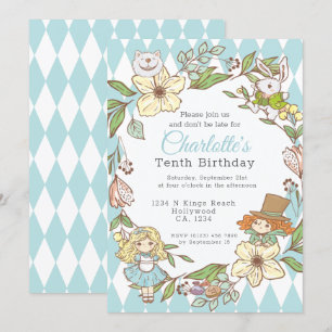 Alice in Wonderland - Gepersonaliseerde Partij Kaart