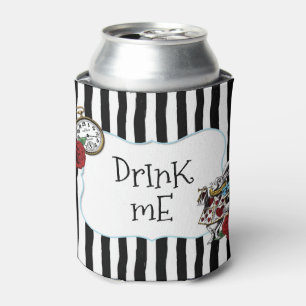 Alice in Wonderland Gestreepte Drink Me Blikjeskoeler