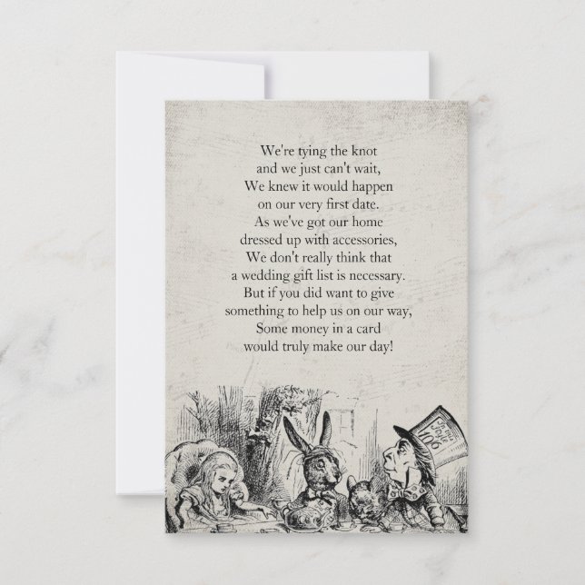  Alice in Wonderland Gift Poem (Voorkant)