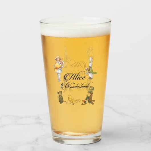 Alice in Wonderland Glas (Achterkant gevuld)