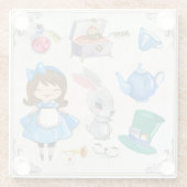 Alice in Wonderland Glazen Onderzetter (Achterkant)