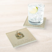 Alice in Wonderland Glazen Onderzetter (Schuin)