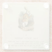 Alice in Wonderland Glazen Onderzetter (Achterkant)