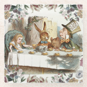 Alice in Wonderland Glazen Onderzetter