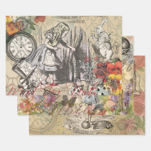 Alice in Wonderland gordijn klassieke kunst Inpakpapier Vel