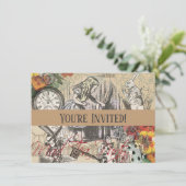 Alice in Wonderland gordijn klassieke kunst Kaart (Staand voorkant)