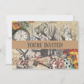 Alice in Wonderland gordijn klassieke kunst Kaart (Voorkant)