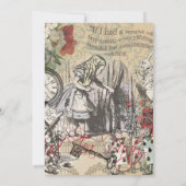 Alice in Wonderland gordijn klassieke kunst Kaart (Achterkant)