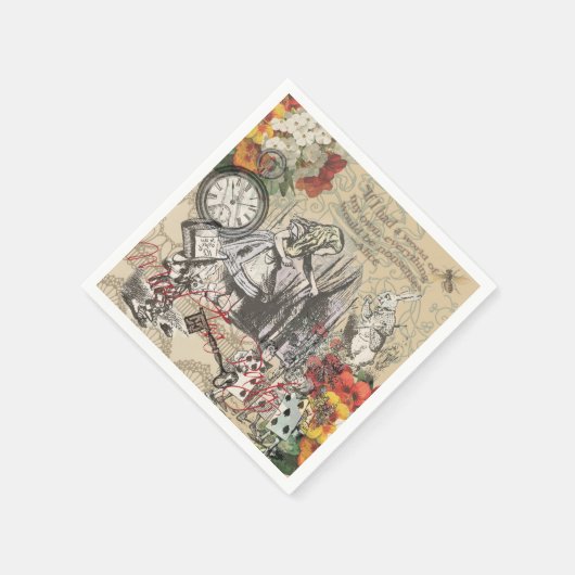 Alice in Wonderland gordijn klassieke kunst Servet (Hoek)