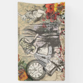 Alice in Wonderland gordijn klassieke kunst Spandoek (Verticaal)