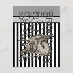 Alice in Wonderland Griffin Grunge Briefkaart