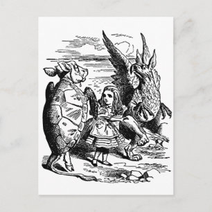 Alice in Wonderland, Griffin, Mock Turtle Briefkaart
