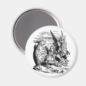 Alice in Wonderland, Griffin, Mock Turtle Magneet (Voorkant / Achterkant)