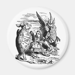 Alice in Wonderland, Griffin, Mock Turtle Magneet