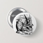 Alice in Wonderland, Griffin, Mock Turtle Ronde Button 5,7 Cm (Voorkant /achterkant)