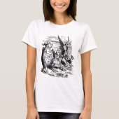  Alice in Wonderland, Griffin, Mock Turtle T-shirt (Voorkant)