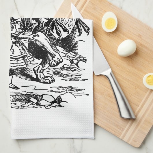 Alice in Wonderland, Griffin, Mock Turtle Theedoek (Quarter Fold)