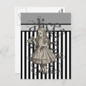 Alice in Wonderland Grunge Briefkaart (Voorkant / Achterkant)