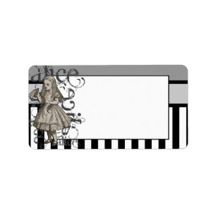 Alice in Wonderland Grunge Etiket