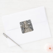 Alice in Wonderland Grunge Vierkante Sticker (Envelop)