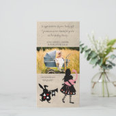 Alice in Wonderland - Hartelijk dank voor uw Baby- Bedankkaart (Staand voorkant)