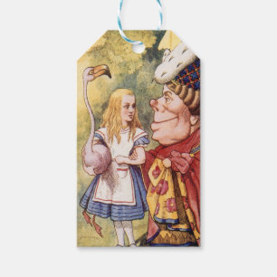 Alice in Wonderland, Hartenkoningin, Ooievaar Cadeaulabel