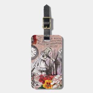 Alice in Wonderland Hatter en Rabbit Bagagelabel