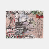 Alice in Wonderland Hatter en Rabbit Fleece Deken (Voorkant (Horizontaal))