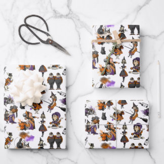 Alice in Wonderland Heksen Konijnen Mad Hatter Inpakpapier Vel