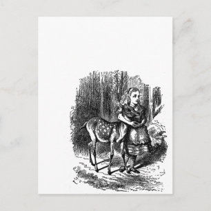  Alice in Wonderland - herten die bambi-printen Briefkaart