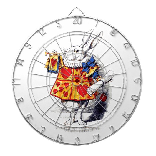 Alice in Wonderland Het witte konijn van Tenniel Dartbord (Voorkant)