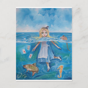 Alice in Wonderland het zwembad van tranen van G B Briefkaart