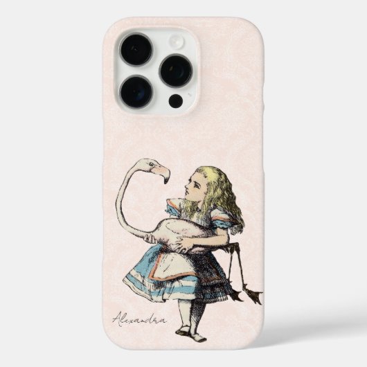 Alice in Wonderland Holding Flamingo Case-Mate iPhone Case (Achterkant)