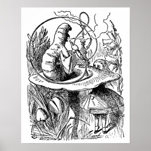 Alice in Wonderland Hookah Caterpijler Poster