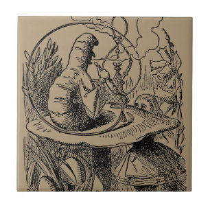  Alice in Wonderland Hookah Caterpijler Tegeltje