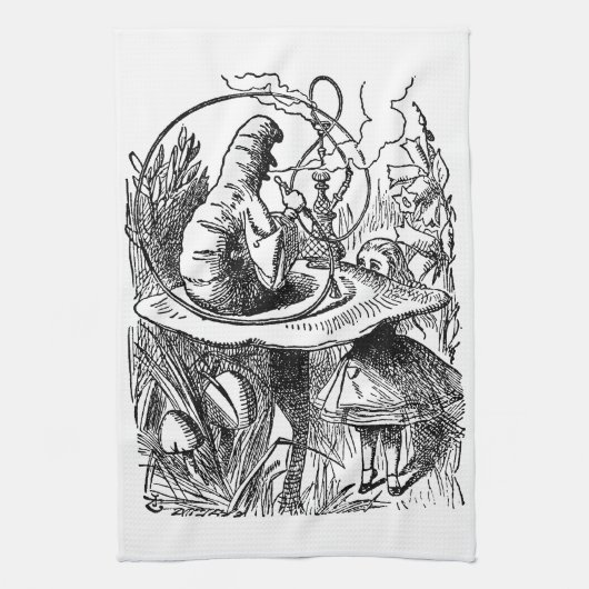 Alice in Wonderland Hookah Caterpijler Theedoek (Verticaal)