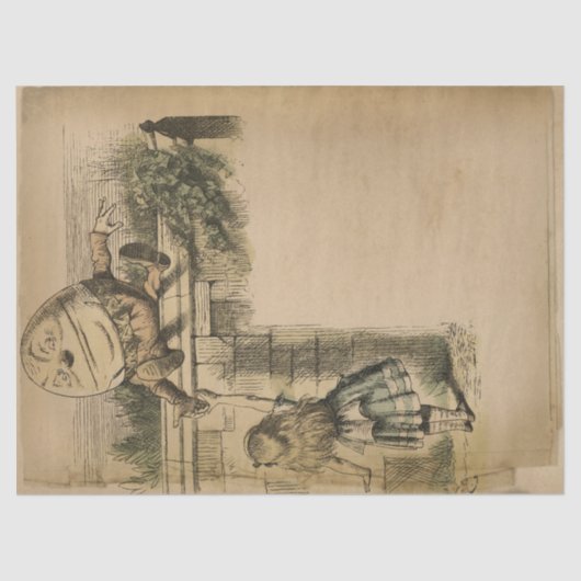Alice in Wonderland Humpty Dumpty Tissuepapier (Voorkant)
