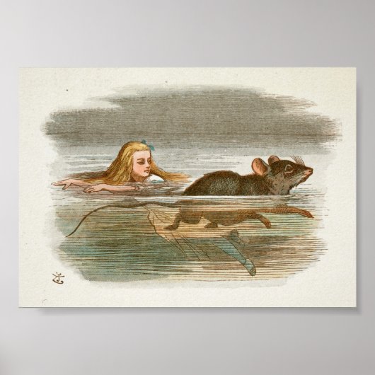  Alice in Wonderland Illustratie Poster (Voorkant)