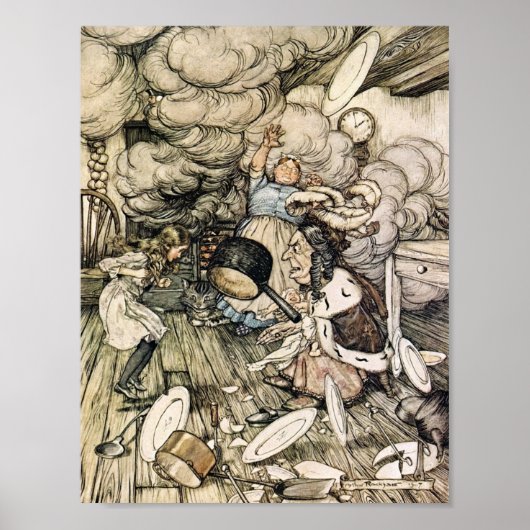  Alice in Wonderland Illustratie Poster (Voorkant)