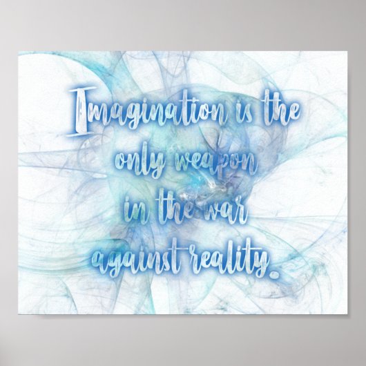 Alice in Wonderland Imagination Horizontal Print (Voorkant)