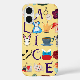 Alice in Wonderland iPhone 16 hoesje ontwerp