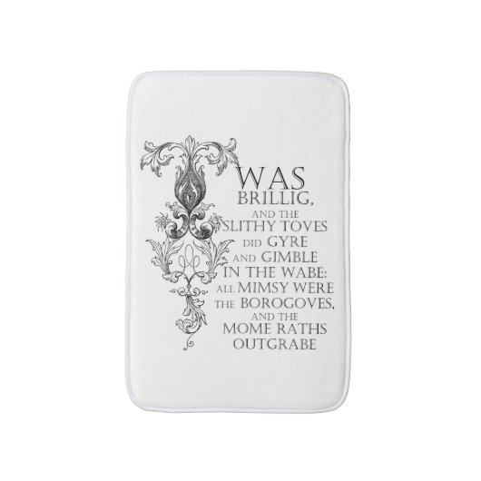 Alice in Wonderland Jabberwocky Bath Mat (Voorkant Verticaal)