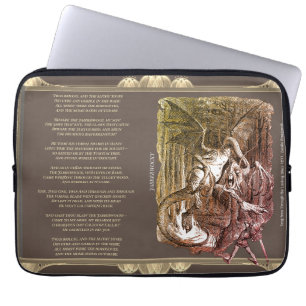 Alice in Wonderland Jabberwocky Lied Laptop Sleeve