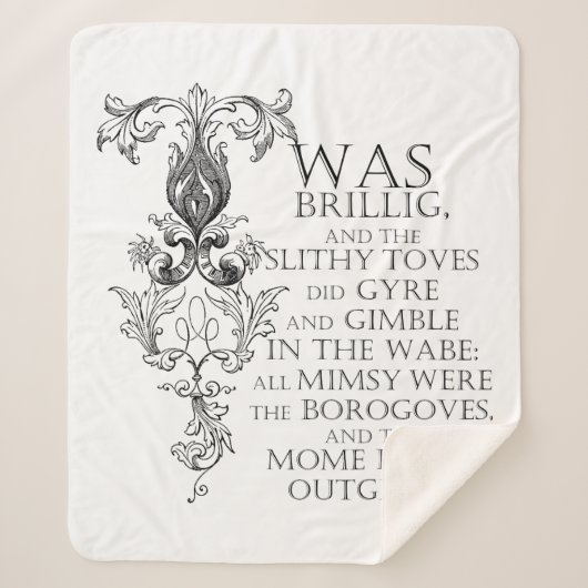 Alice in Wonderland Jabberwocky Sherpa Blanket Sherpa Deken (Voorkant)