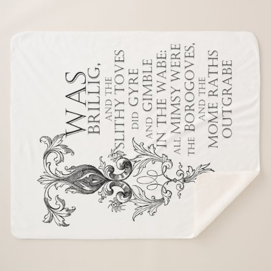 Alice in Wonderland Jabberwocky Sherpa Blanket Sherpa Deken (Voorkant (horizontaal))