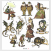  Alice in Wonderland Karakters Stickers (Vel)