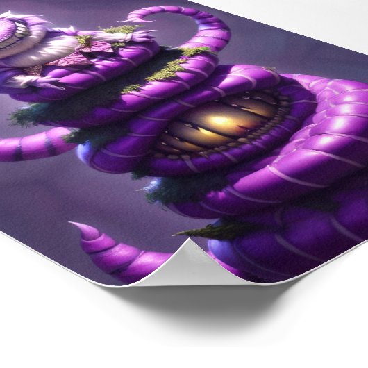 Alice in wonderland katten poster (Hoek)