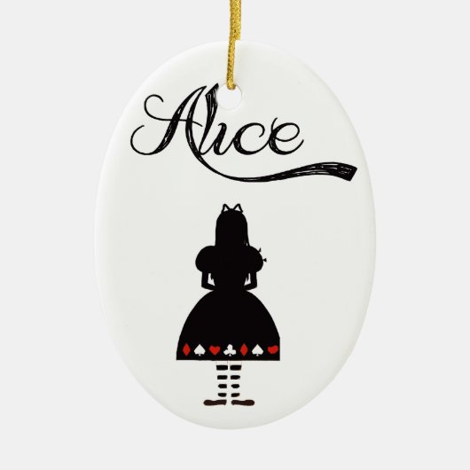 Alice in Wonderland Keramisch Ornament (Voorkant)