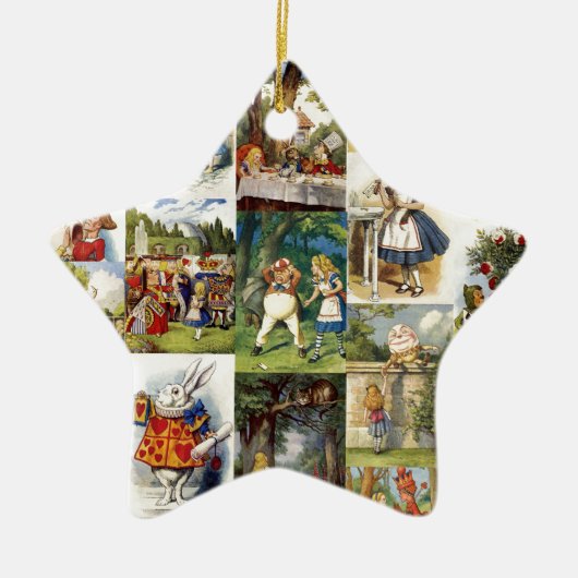 alice in wonderland keramisch ornament (Voorkant)