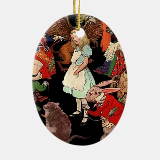 Alice in Wonderland Keramisch Ornament (Achterkant)